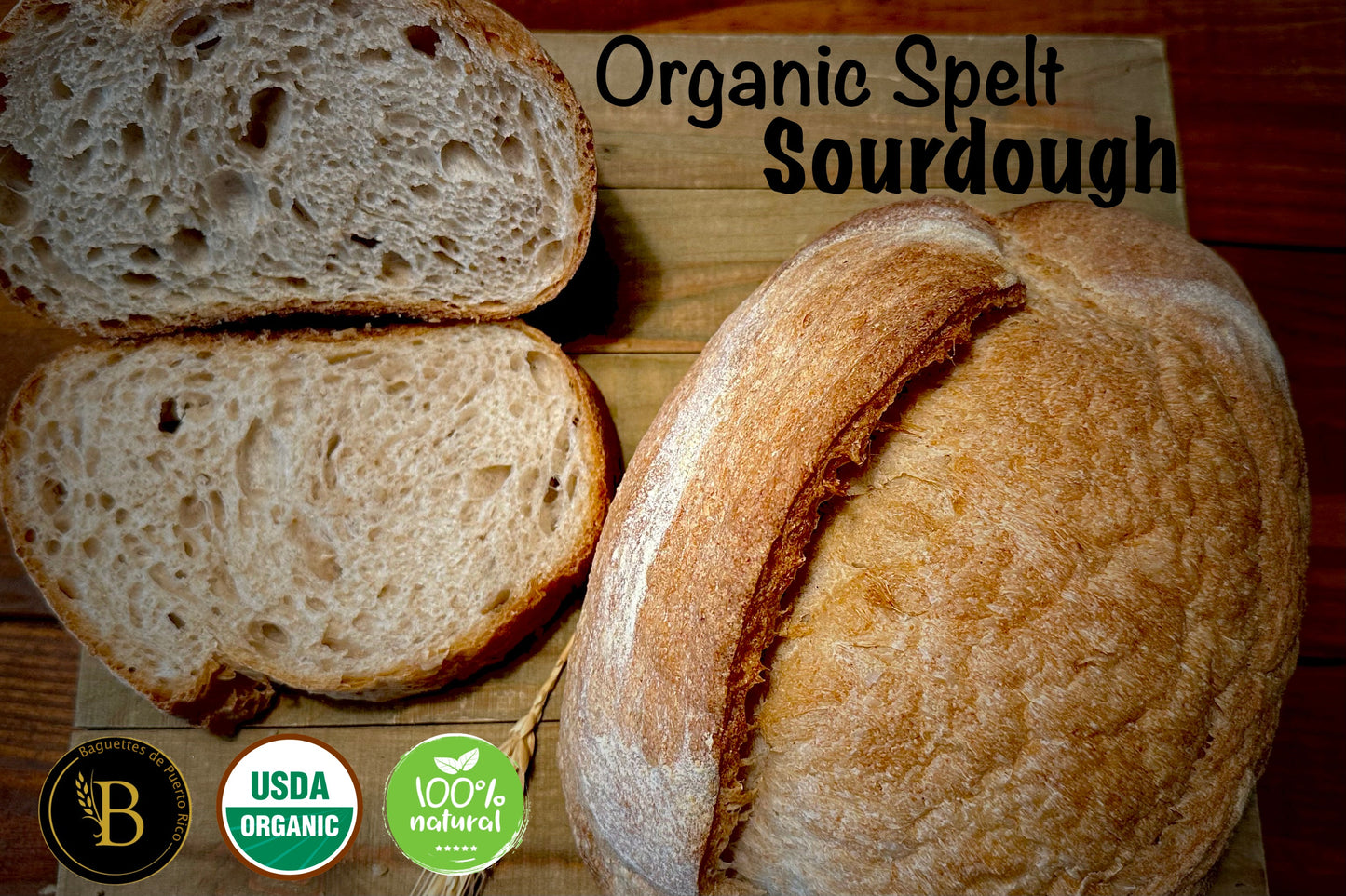 Organic Spelt Sourdough / Pan de Espelta Organica de Masa Madre