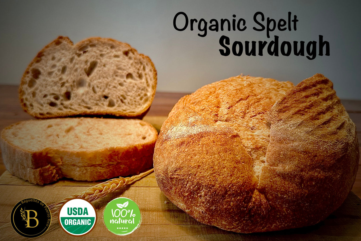 Organic Spelt Sourdough / Pan de Espelta Organica de Masa Madre